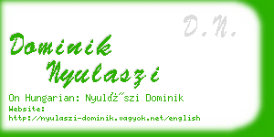 dominik nyulaszi business card